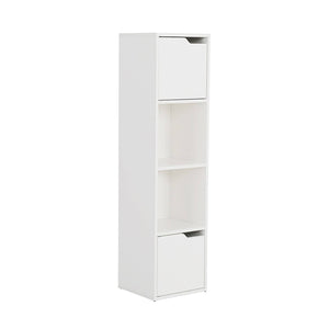 La Bella 119cm White Bathroom Storage Cabinet Tall Slim