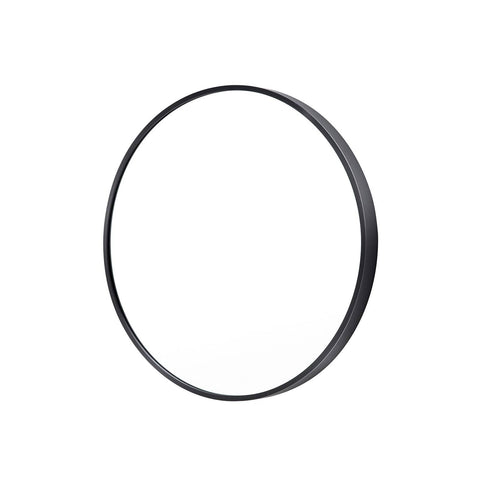 La Bella Black Wall Mirror Round Aluminum Frame Makeup Decor Bathroom Vanity 50cm