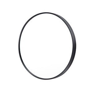 La Bella Black Wall Mirror Round Aluminum Frame Makeup Decor Bathroom Vanity 70cm