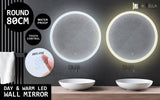 La Bella LED Wall Mirror Round Touch Anti-Fog Makeup Decor Bathroom Vanity 80cm