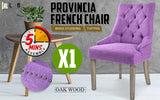 La Bella Violet French Provincial Dining Chair Amour Oak Leg