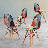 La Bella 2 Set Multi Colour Retro Dining Cafe Chair DSW Fabric