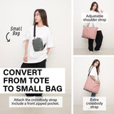 KOELE Pink Shopper Bag Tote Bag Foldable Travel Laptop Grocery KO-DUAL