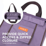 KOELE Purple Shopper Bag Tote Bag Foldable Travel Laptop Grocery KO-SHOULDER