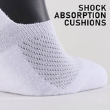 Rexy 3 Pack Large White Cushion No Show Ankle Socks Non-Slip Breathable