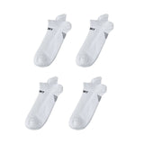 Rexy 4 Pack Small White Seamless Sport Sneakers Socks Non-Slip Heel Tab