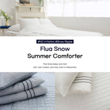 Saesom Double White Flua Snow Comforter Set Cool Lightweight Quilt Bedspread Bedding Coverlet