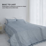 Saesom Double White Flua Snow Comforter Set Cool Lightweight Quilt Bedspread Bedding Coverlet