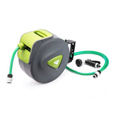 Dynamic Power Garden Water Hose 30M Retractable Rewind Reel Wall Mounted