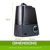 Home Ready Black Air Humidifier Ultrasonic Cool Diffuser 6L