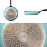 Fanjini Round 28cm Pure Sky Blue Stone Frypan Frying Pan Non-Stick Induction Ceramic