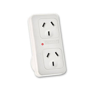 Sansai Powerpoint Surge Protector Adaptor Double Vertical