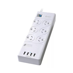 Sansai 6 Ways Surge Protected USB Power Board