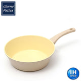 Giorno Felice 28cm Beige IH Wok Pan Ceramic Non-Stick Stir Frypan Induction