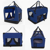 Paw Mate Blue Portable Soft Dog Cage Crate Carrier L