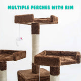 Paw Mate 180cm Brown Cat Tree Jumbo Multi Level Scratcher