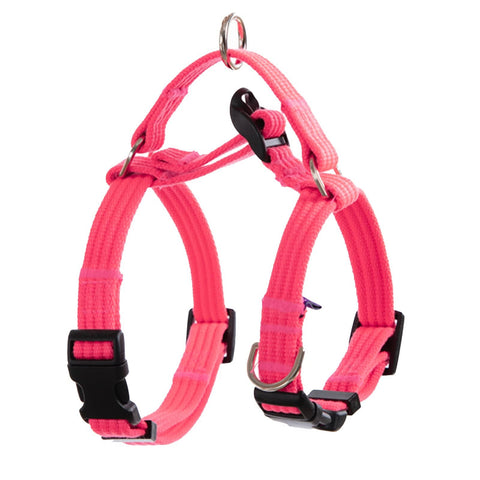 Banhamsisun L Dog Double-Lined Straps Harness and Lead Set Leash Adjustable No Pull