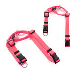 Banhamsisun L Dog Double-Lined Straps Harness and Lead Set Leash Adjustable No Pull