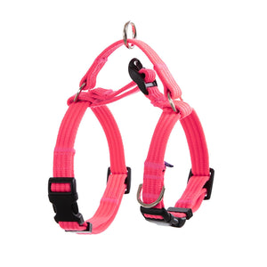 Banhamsisun M Dog Double-Lined Straps Harness and Lead Set Leash Adjustable No Pull