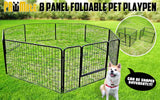 Paw Mate Pet Playpen Heavy Duty 32in 8 Panel Foldable Dog Cage + Cover