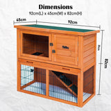 Paw Mate Rabbit Hutch Aria 2 Storey Wooden Chicken Guinea Pig Cage