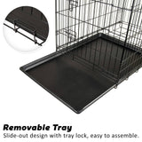 Paw Mate Wire Dog Cage Foldable Crate Kennel 30in with Tray + Cushion Mat Combo