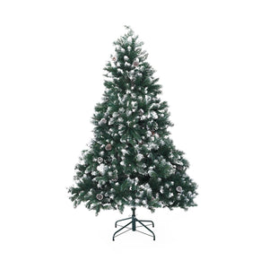 Home Ready 5Ft 150cm 720 tips Green Snowy Christmas Tree Xmas Pine Cones