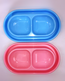 2 x Large Anti-Ant Pet Plastic Rabbit Dog Feeding Bowls Cat Rabbit Guinea Pig Feeder