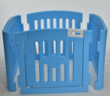 4 Panel Plastic Pet Pen Pet Foldable Fence Dog Fence Enclosure With Gate Blue