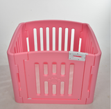 4 Panel Plastic Pet Pen Pet Foldable Fence Dog Fence Enclosure With Gate Pink