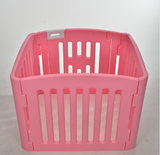 4 Panel Plastic Pet Pen Pet Foldable Fence Dog Fence Enclosure With Gate Pink