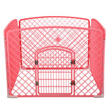 4 Panel Plastic Pet Pen Pet Foldable Fence Dog Fence Enclosure With Gate Pink- M