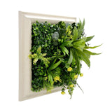 3D Green Artificial Plants Wall Panel Flower Wall With Frame Vertical Garden UV Resistant 33X33CM Flourishing Spring