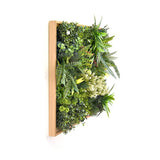 3D Green Artificial Plants Wall Panel Flower Wall With Frame Vertical Garden UV Resistant 50X50CM