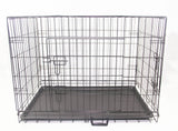 24' Portable Foldable Dog Cat Rabbit Collapsible Crate Pet Cage with Blue Cover