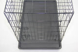 24' Portable Foldable Dog Cat Rabbit Collapsible Crate Pet Cage with Blue Cover