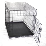 36' Portable Foldable Dog Cat Rabbit Collapsible Crate Pet Cage with Cover Mat Blue