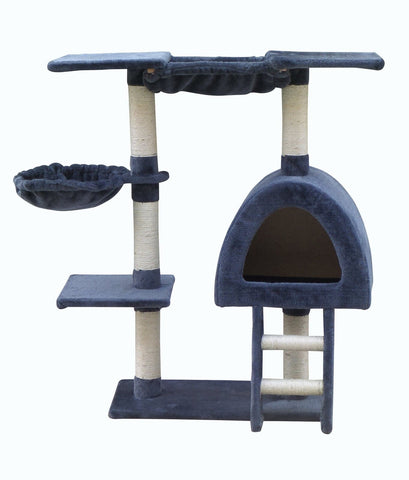 100 cm Grey Kitten Cat Scratching Post Tree Scratcher House