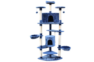 200 cm Cat Scratching Post Tree Scratcher Corner Tower Furniture- Blue