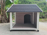 L Timber Pet Dog Kennel House Puppy Wooden Timber Cabin 130x105x100cm