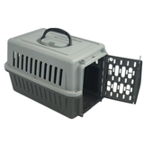 Small Dog Cat Rabbit Crate Pet Guinea Pig Carrier Kitten Rabbit Cage-Grey