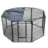 120 cm Heavy Duty Pet Dog Cat Rabbit Exercise Playpen Puppy Rabbit Fence With Cover