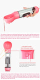 4 in 1 Portable Pet Dog Puppy Cat Drinking Mug Water Feeder Bottle Valve Travel Bottle Pink