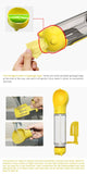 4 in 1 Portable Pet Dog Puppy Cat Drinking Mug Water Feeder Bottle Valve Travel Bottle Yellow