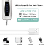 Pet Electric Dog Pet Clipper Kit Blade Set Cat Animal Hair Grooming Cordless White