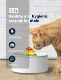 Ceramic Electric Pet Water Fountain Dog Cat Water Feeder Bowl Dispenser