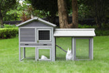 148cm Rabbit Hutch Metal Run Wooden Cage Guinea Pig Cage House