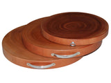 3 Natural Hardwood Hygienic Kitchen Cutting Wooden Chopping Board Round