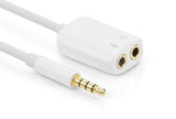 UGREEN 3.5mm Male to Dual 3.5mm FemaleHeadset Splitter White (10789)