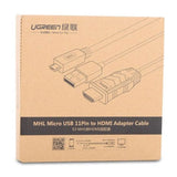 UGREEN MHL Micro USB 11 Pin to HDMI Adater Cable 2M (20139)